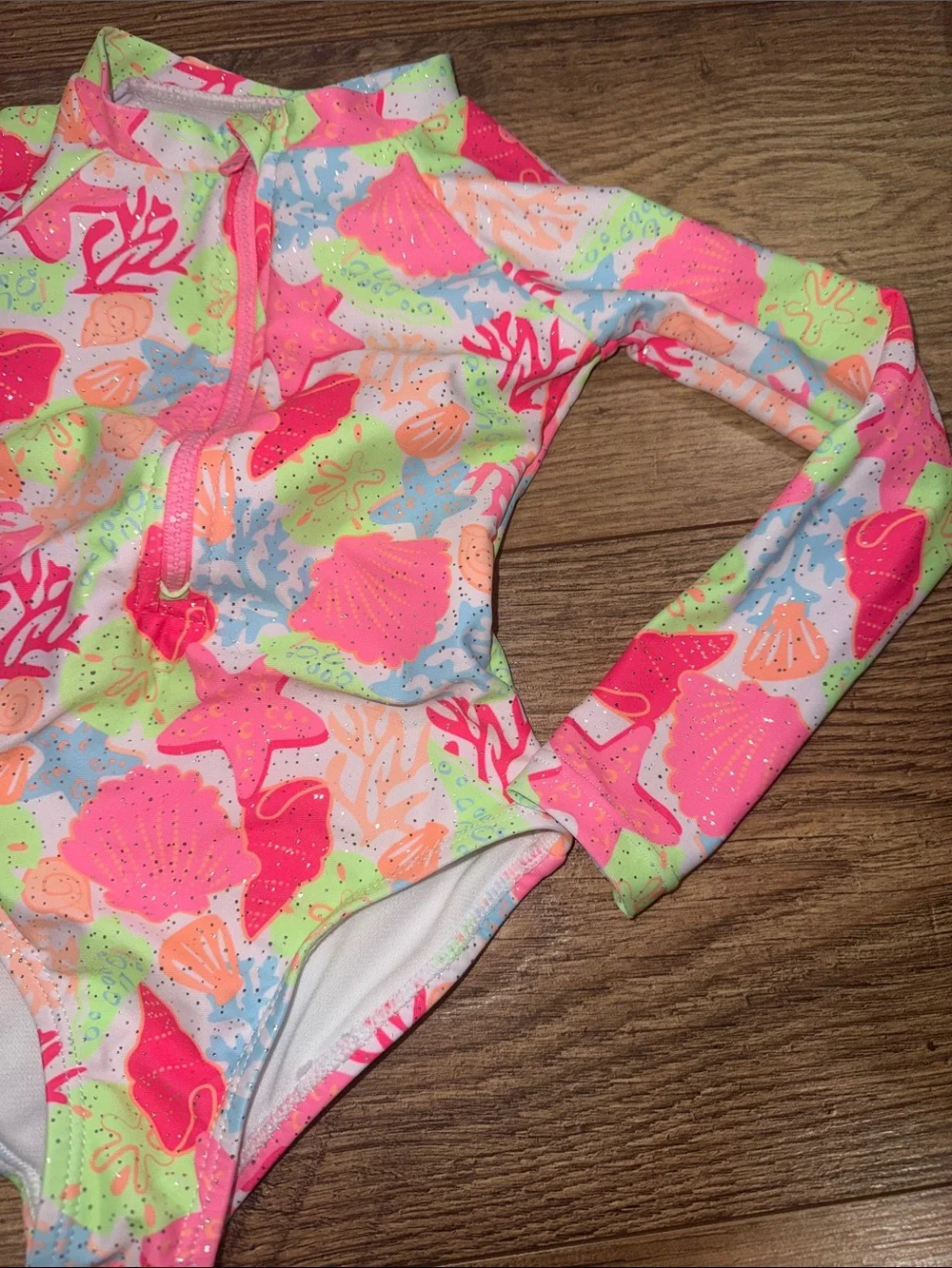Kids Long Sleeve One-Piece Swimsuit - Bright Multi Colors